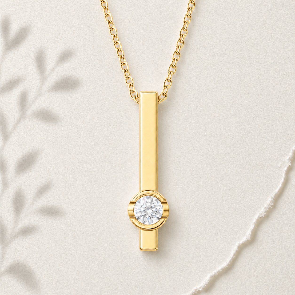 Moment necklace pendant - 14ct yellow gold, for the day that left its mark.